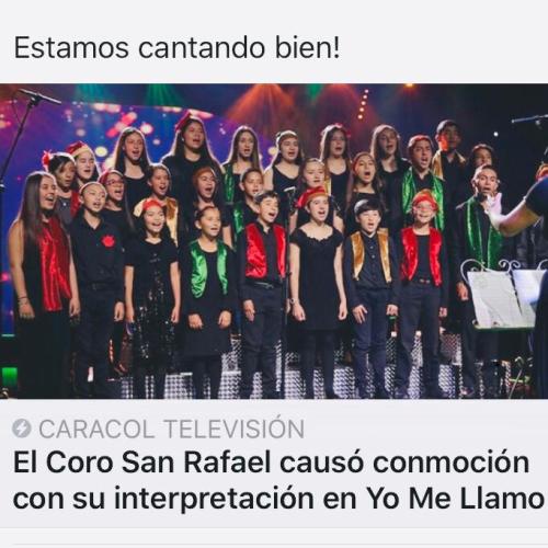 Coro representativo San Rafael en Yo Me Llamo