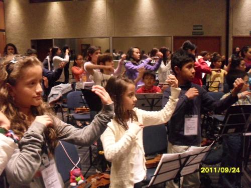 Encuentro de orquestas Universidad Javeriana- fila de violas